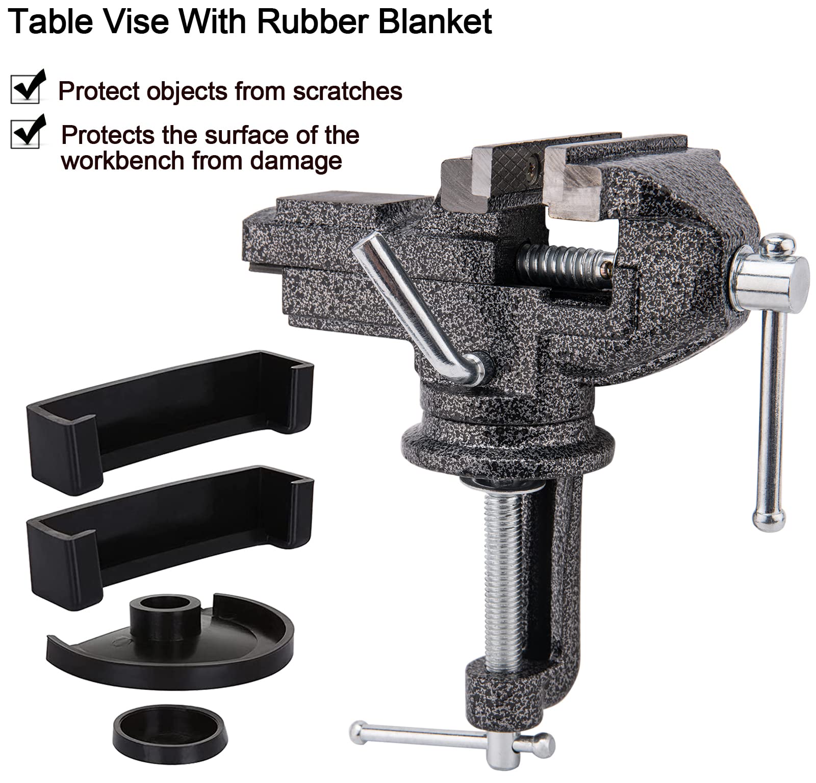 Bench Vise Swivel - Penjepit Meja Multifungsi Mini, Penjepit Bengkel