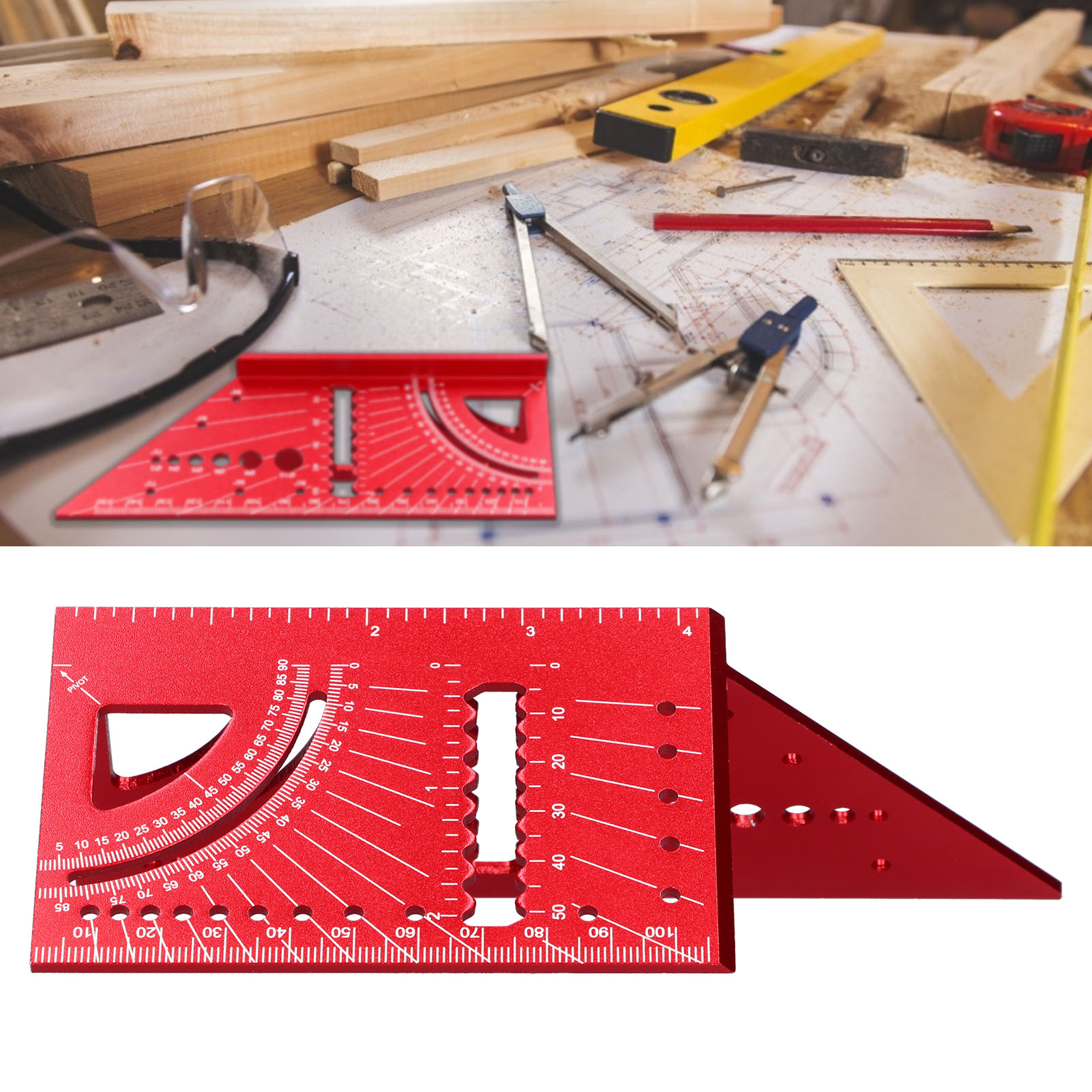 Penggaris Ukur Ukuran Persegi  - Workshop Measuring Tools ulasan dan harga