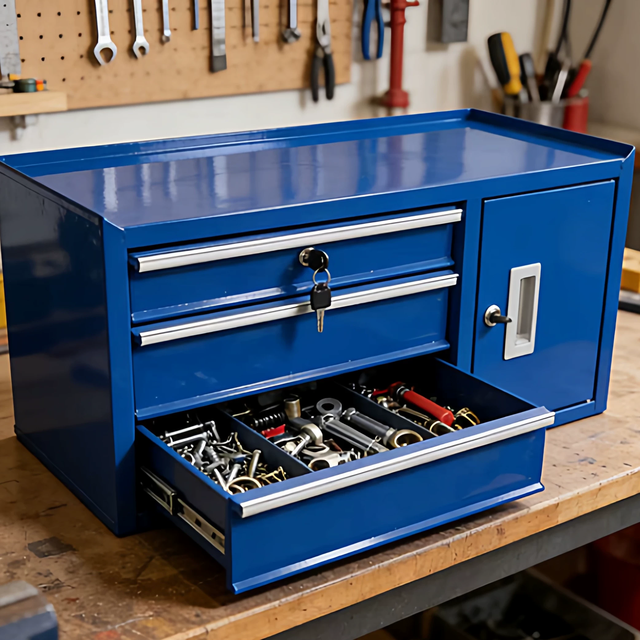 Kabinet Alat Meja Besi Serbagu - Workshop Tools Uses ulasan dan harga