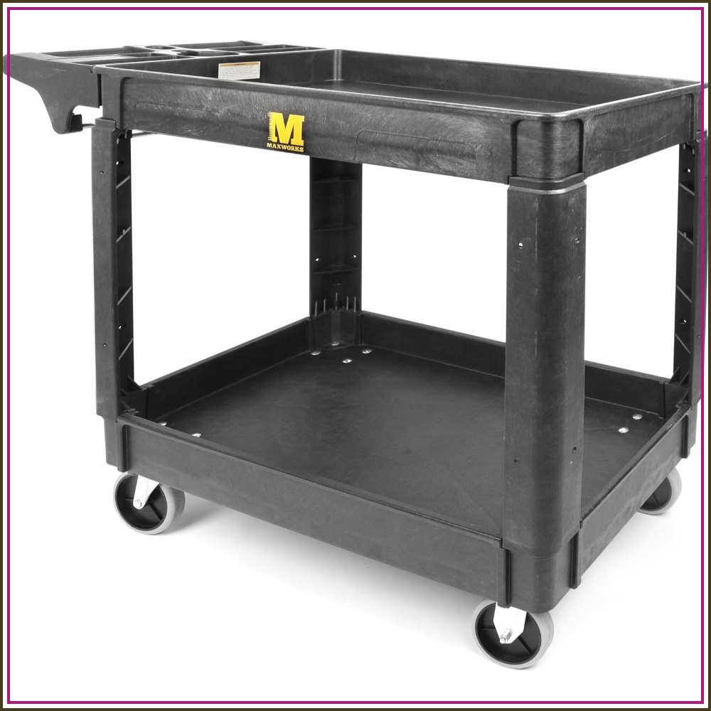 Troli Servis 2 Rak Tugas Berat - Workshop Tools Shelf ulasan dan harga